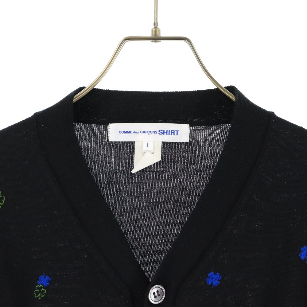 COMME des GARCONS SHIRT クローバー刺繍カーディガン COMME des GARCONS SHIRT (コムデギャルソンシャツ) Clover Flower