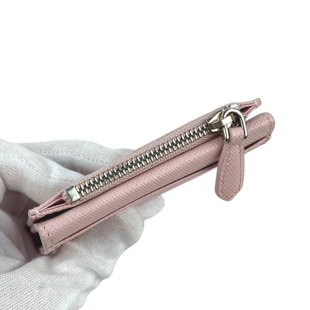 □未使用□ プラダ 二つ折り コンパクト 財布 サイフ サフィアーノ