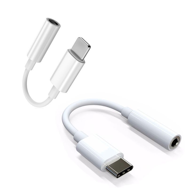 互換品 iPhone Lightning Type-C タイプC - 3.5 mm ヘッドフォン ジャックアダプタ 変換アダプター イヤフォン イアフォン  Apple