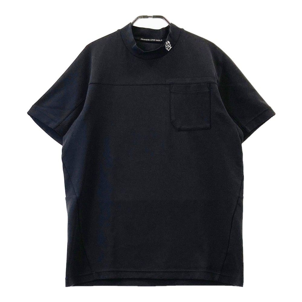 サイズ：5 RUSSELUNO ラッセルノ 2023年モデル ハイネック 半袖Tシャツ ルチャ  ブラック系 [240101203522]# ゴルフウェア メンズ ストスト