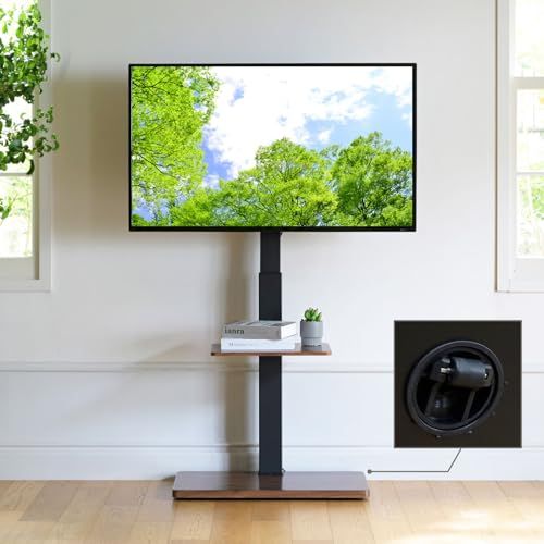 人気商品壁寄せテレビスタンド 棚付き キャスター付き テレビスタンド 32~65型対応 角度調節 テレビ台 幅66×奥行40×高さ126-147cm 山善 YAMAZEN 組立品 ブラウン LTS-T65C BR *