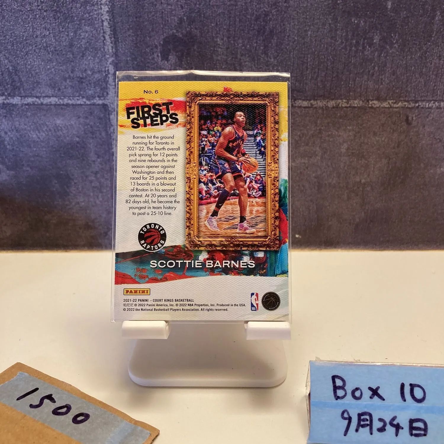 2021-22 Panini Court Kings Scottie Barnes Toronto Raptors First 