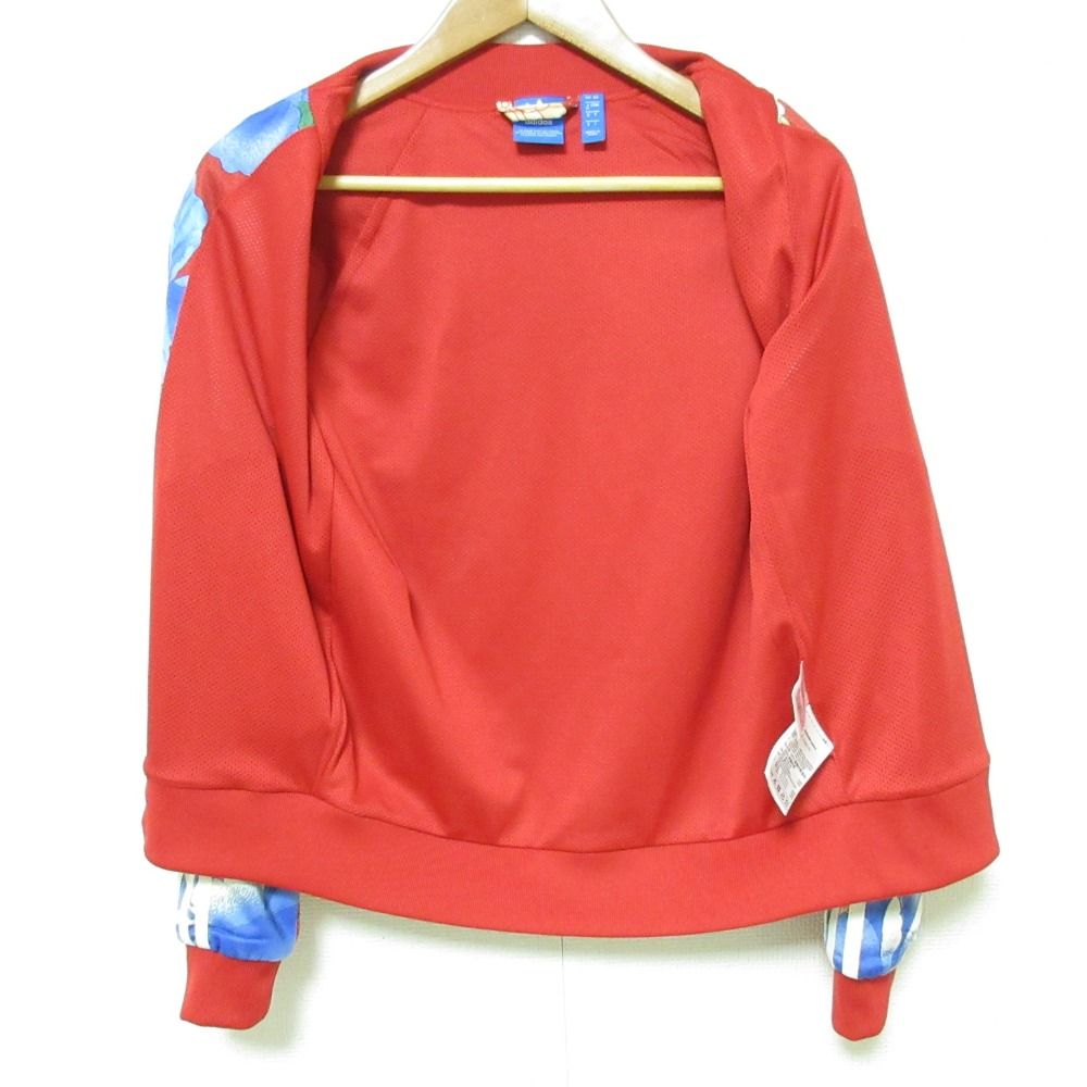 adidas - 美品 adidas アディダスオリジナルス C SST TT フラワープリント トラックジャケット ジャージ ブルゾン BJ8417 サイズM レッド レディース 古着 中古 USED 美品 adidas アディダスオリジナルス C SST TT フラワープリント