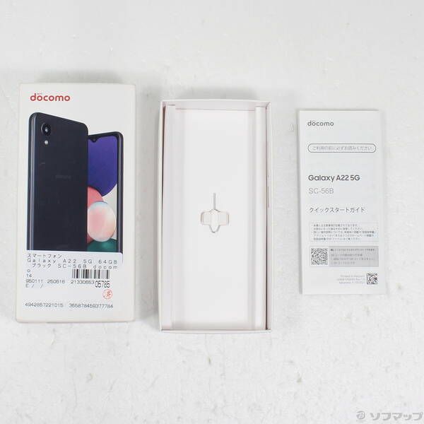 品〕 Galaxy A22 5G 64GB ブラック SC-56B docomo SIMフリー【276