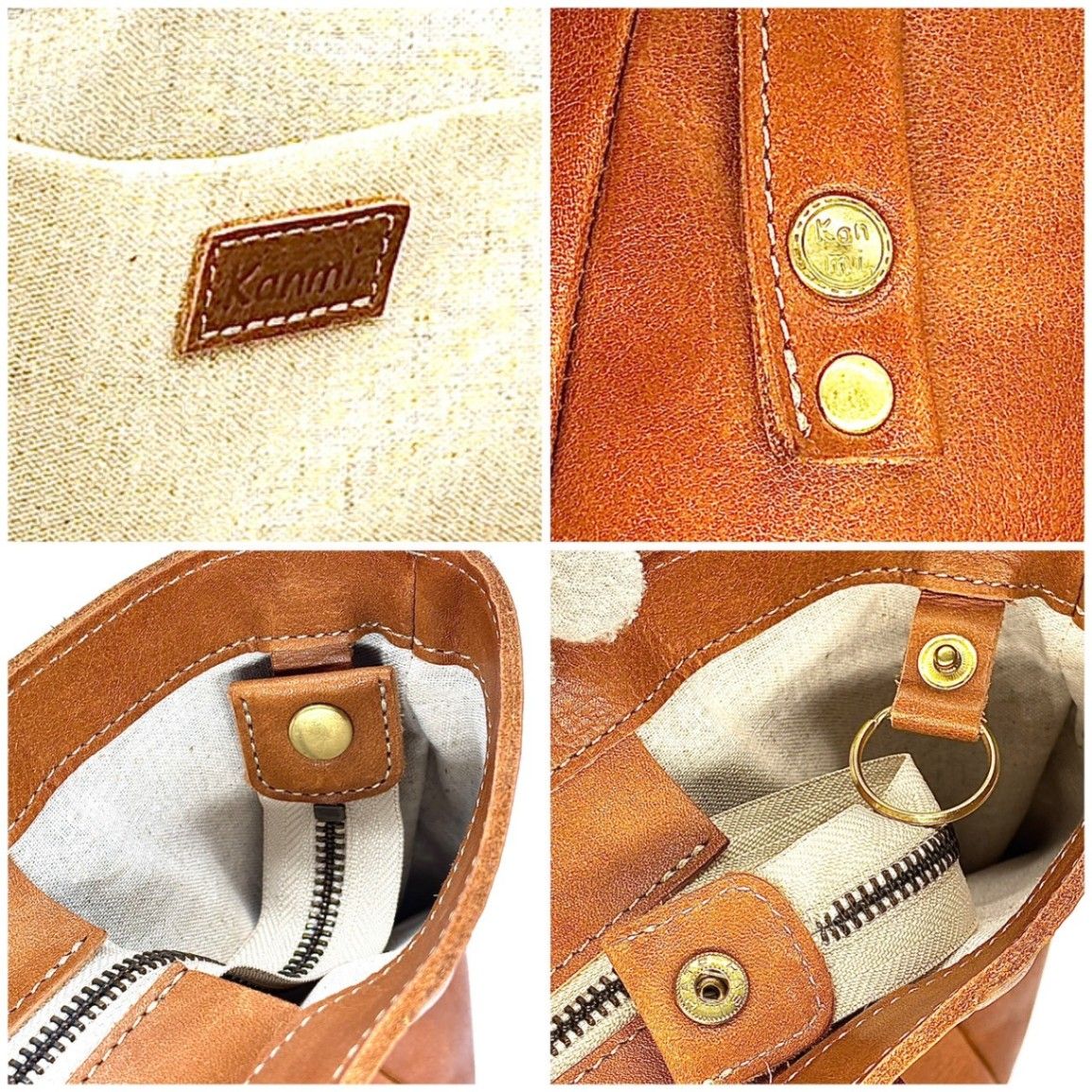 美品✨kanmi カンミ　ピタパン　トートバッグ　レザー　肩掛け　A4 美品✨kanmi カンミ ピタパン トートバッグ レザー 肩掛け A4