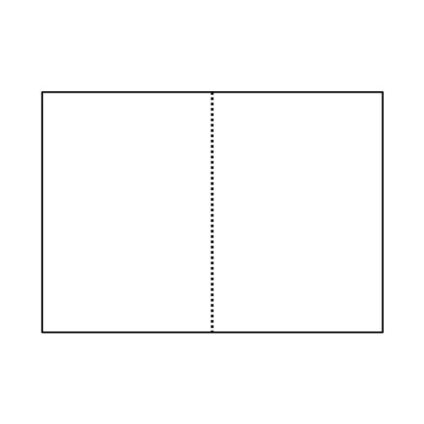 (まとめ) ミロク情報サービス 白紙(A4・2分割・ミシン目入り・穴なし) 558304 1箱(200枚) 