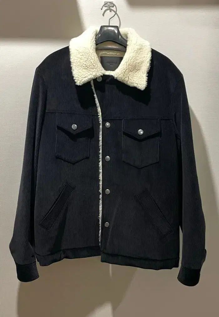 サンドロ シープスキン コーデュロイ シアリング ジャケット