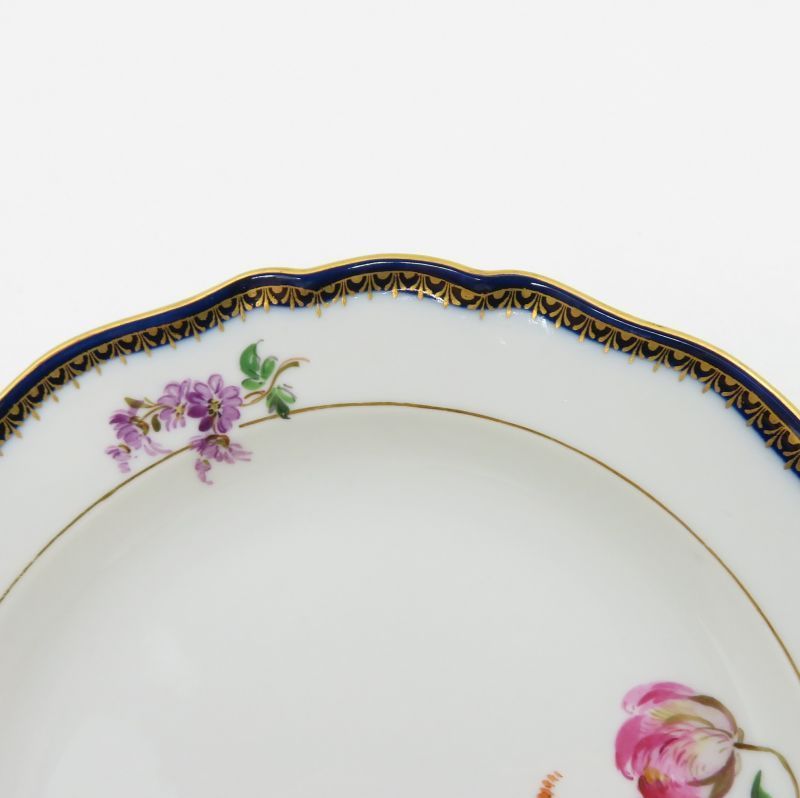 マイセン　5皿 マイセン プレート□Aカンテ 五つ花 サラダプレート 17cm 皿 洋食器 2