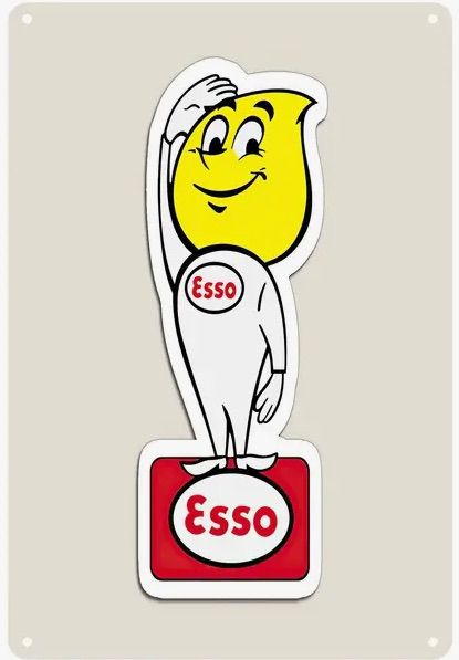 【新品】ブリキ看板　【エッソ　Esso】ヴィンテージ 　レトロ ノスタルジック ウォールアート バー　カフェ　ガレージ　車庫　寝室の装飾用  ブリキ ギフト サイン
