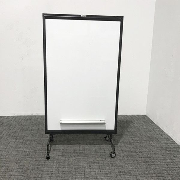 ホワイトボード 脚付 両面式 縦型 クレボ オカムラ ブラック