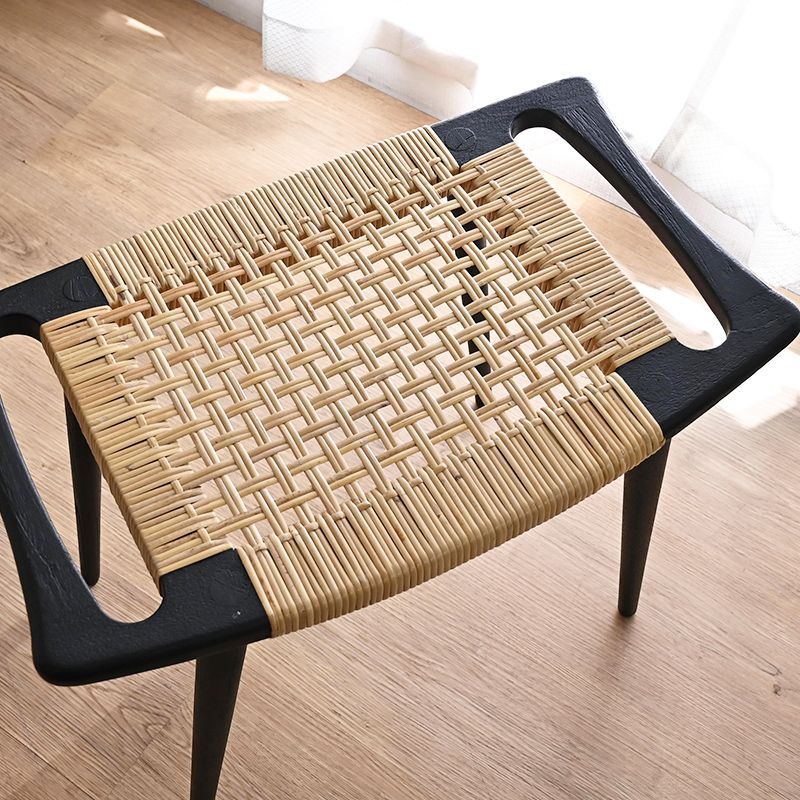 Mura Sato】チーク無垢材 ラタン ローチェア Mura Sato】チーク無垢材