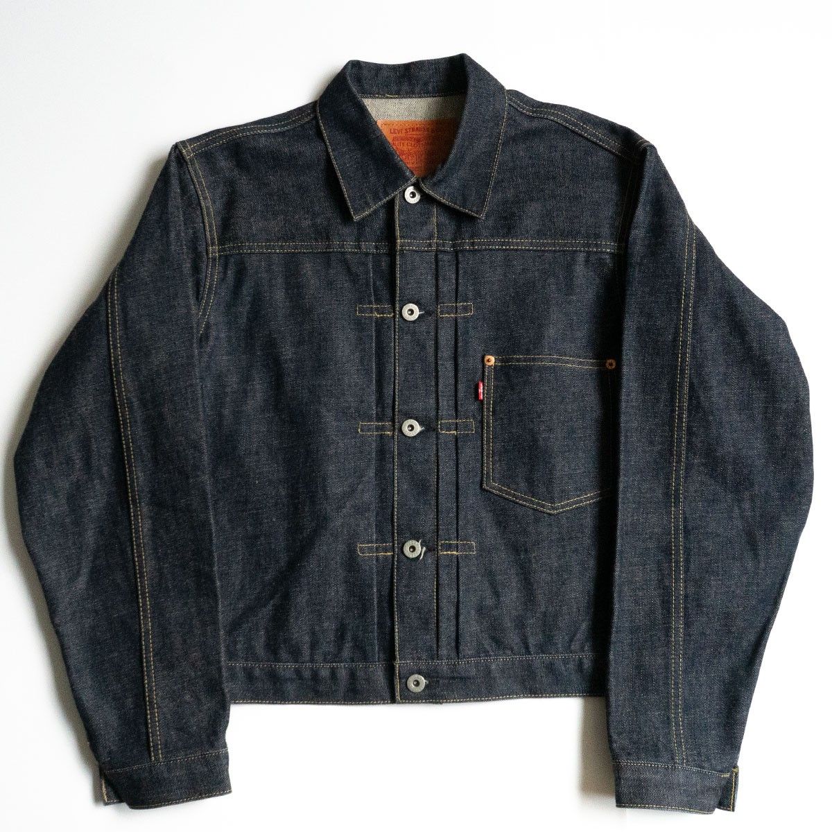 極美品 リーバイス 2nd デニムジャケット 濃紺 日本製 短丈 38 極美品/濃紺】 LEVI'S 【1st 506XX ビッグE デニムジャケット