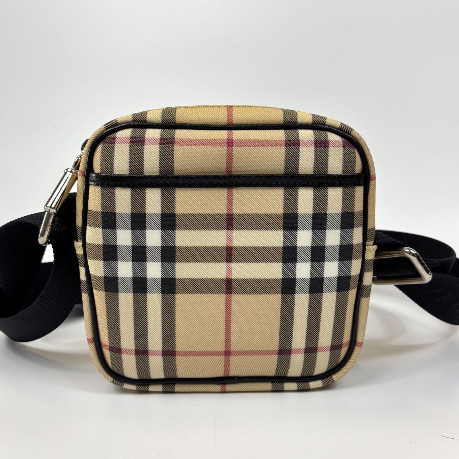 Burberry バーバリー サコッシュ ノバチェック レザー PVC 極 美品 