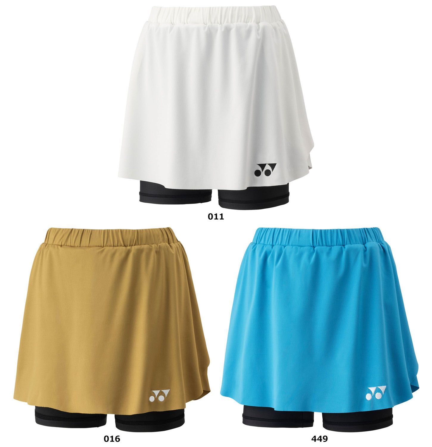 ヨネックス YONEX テニス ウィメンズスカート インナースパッツ付 26181 016 ゴールド