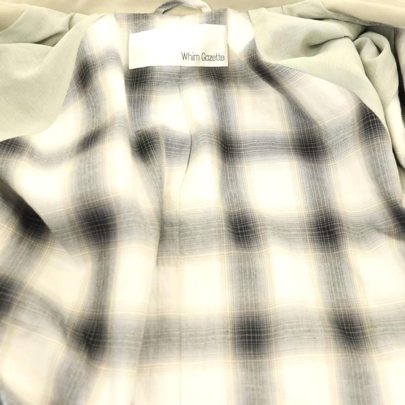 ウィムガゼット Whim Gazette 24AW ステンカラーロングコート F ライト  