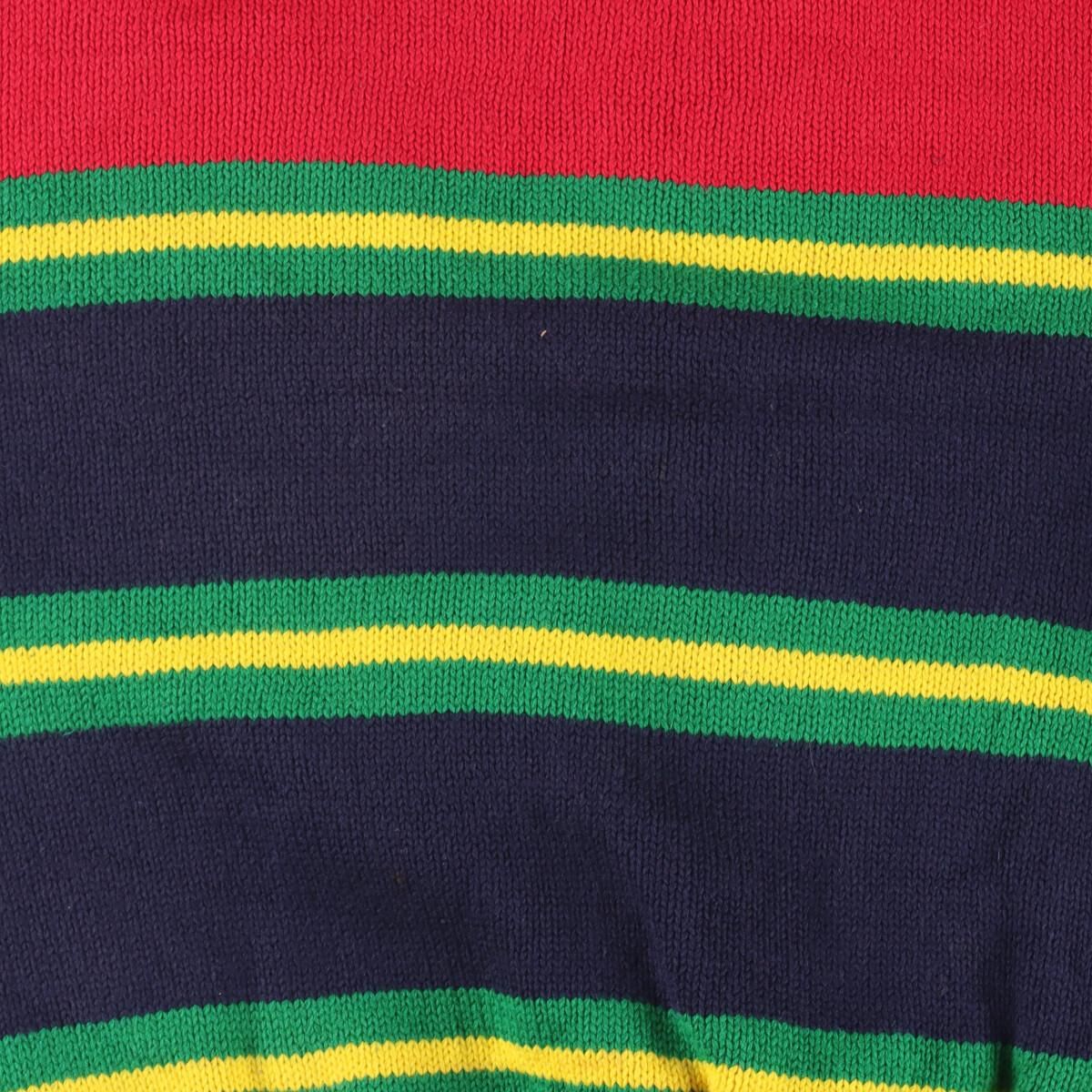 古着 90年代 トミーヒルフィガー TOMMY HILFIGER ボーダー柄 コットン