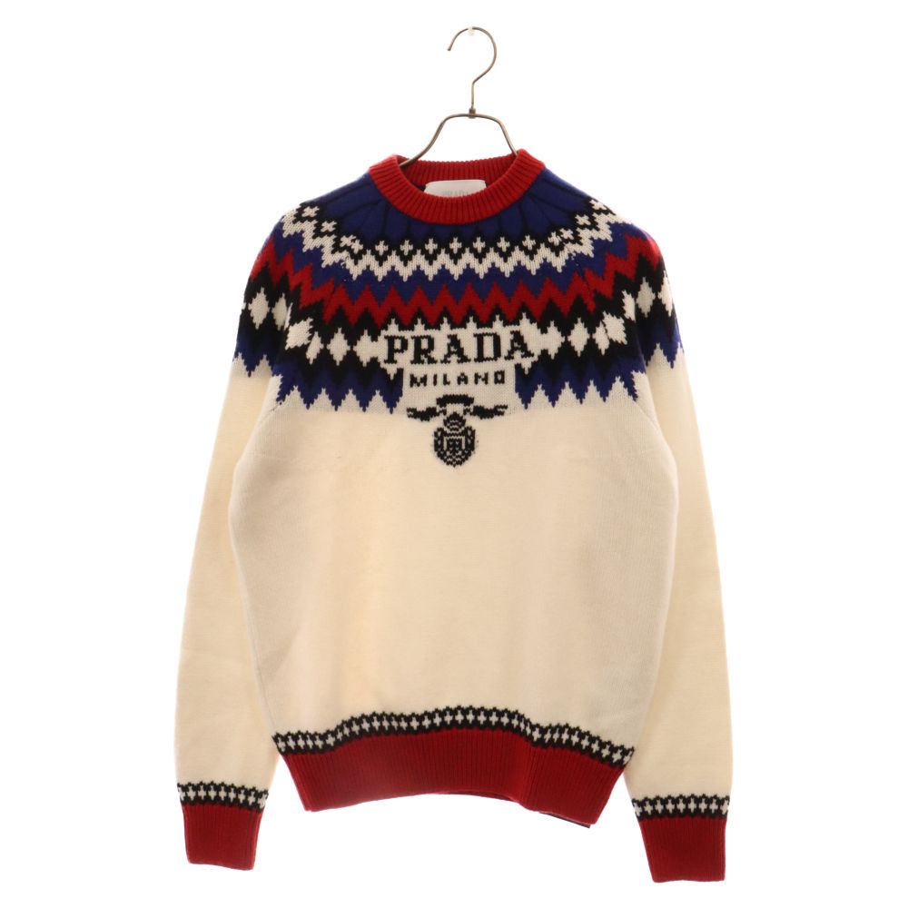 PRADA (プラダ) 21AW カシミヤ ノルディックニットセーター ホワイト 