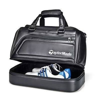 【超美品】テーラーメイド 2WAYボストンバッグ 黒×グレー ショルダーストラップ付 シューズ収納可ゴルフ TaylorMade Golf テーラーメイド ゴルフ服バッグ ボストンバッグ 男女兼用