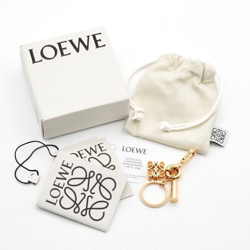 【新品未使用】ロエベ　アナグラム　キーリング　ゴールド アナグラム キーリング ゴールド - LOEWE