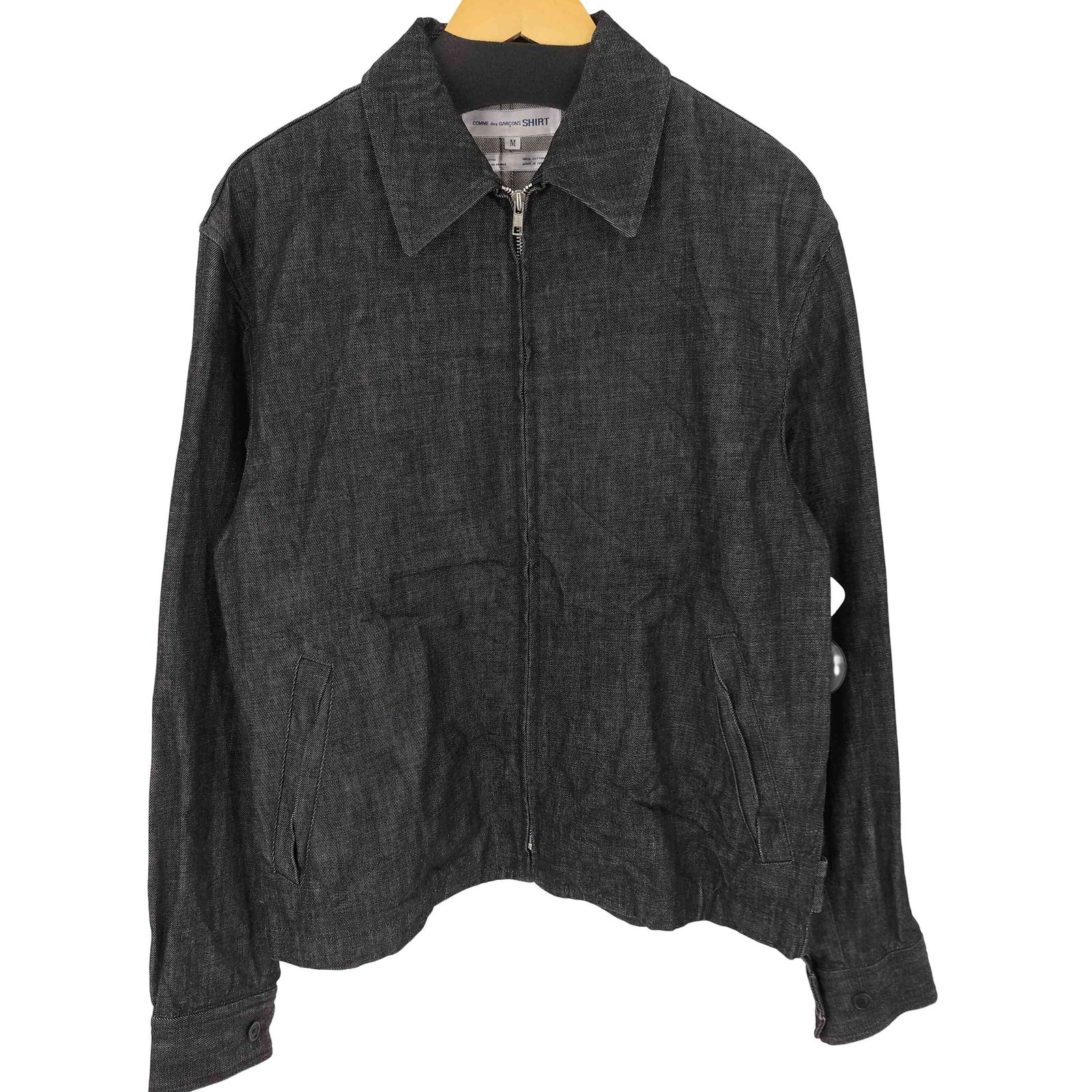 フランス製】COMME des GARÇONS スイングトップブルゾン シャツ コムデギャルソンシャツ フランス製 D-TK9210 ラウンドカラー