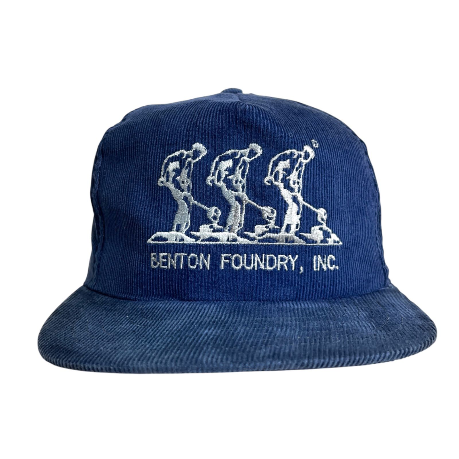 【キャップ/帽子】アメリカ製　BENTON FOUNDRY (ベントンファンドリー) コーデュロイキャップ 企業物 ネイビー 紺色
