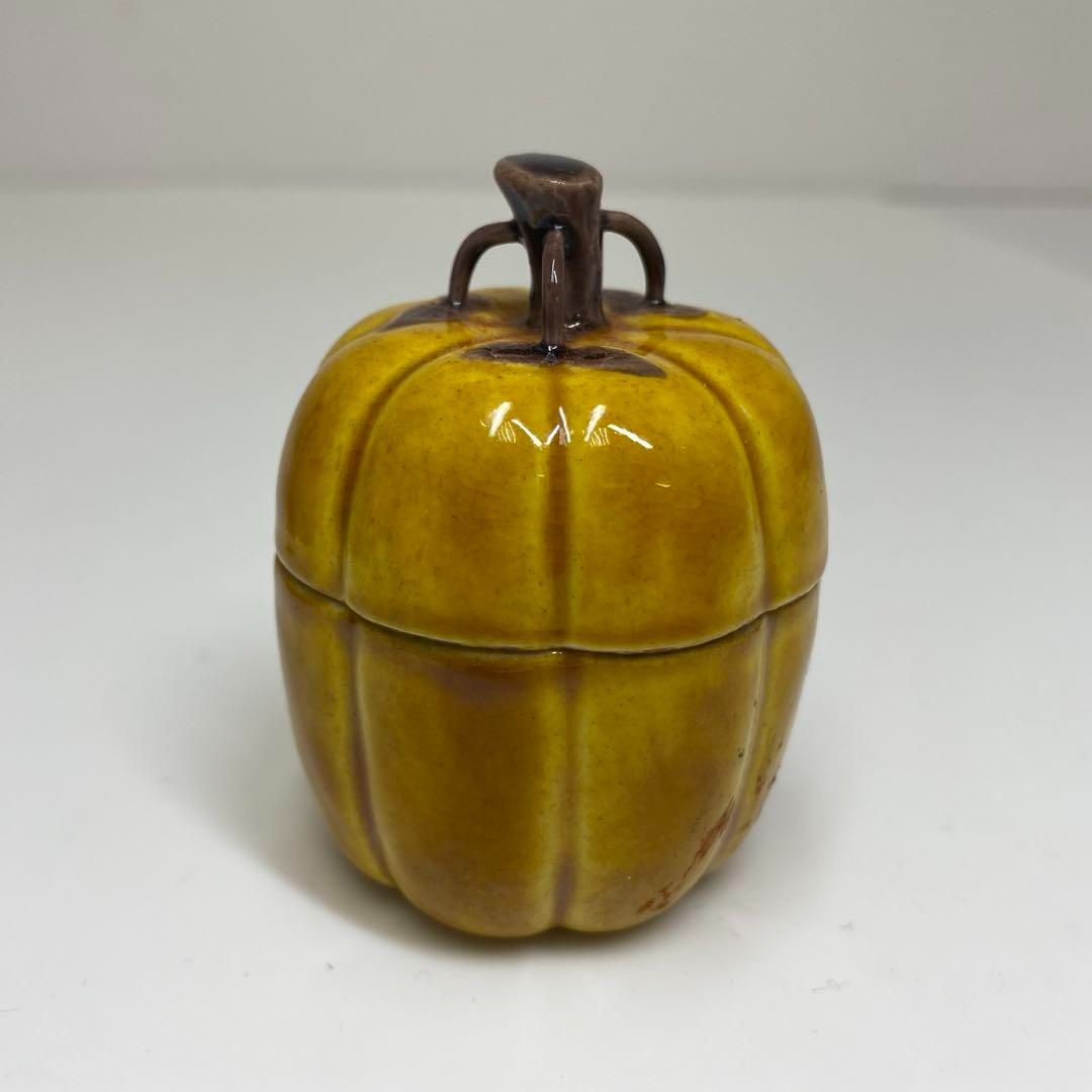 中国清朝時代 黄南京香合 時代木 トヒト 東さ6-1028 2F