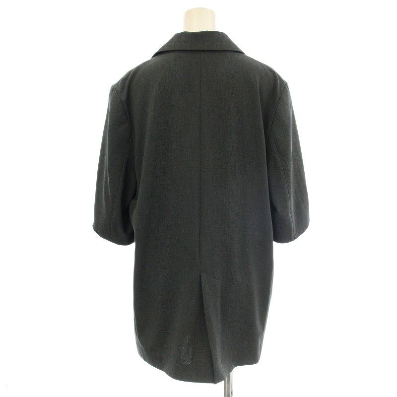 クルーレ crewre ショールハーフスリーブジャケットgray diante