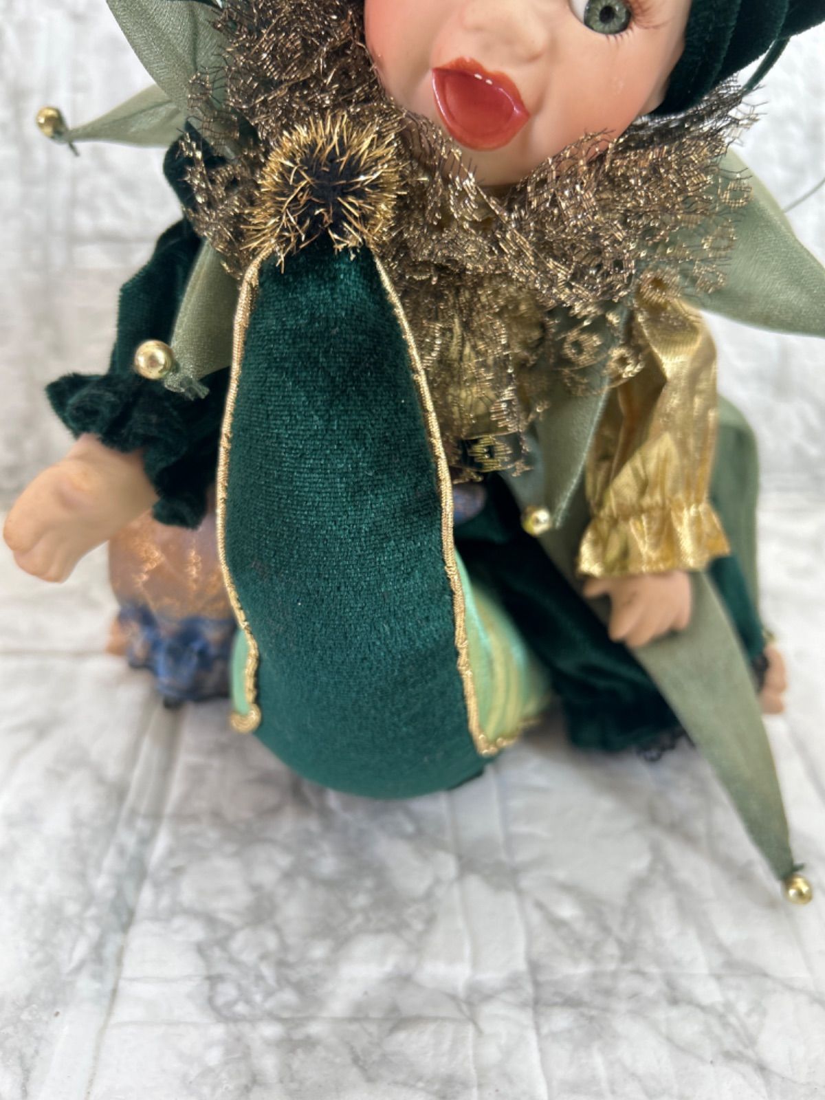 トップ ビスクドール オルゴールドール 道化師 ピエロ ヴィンテージ