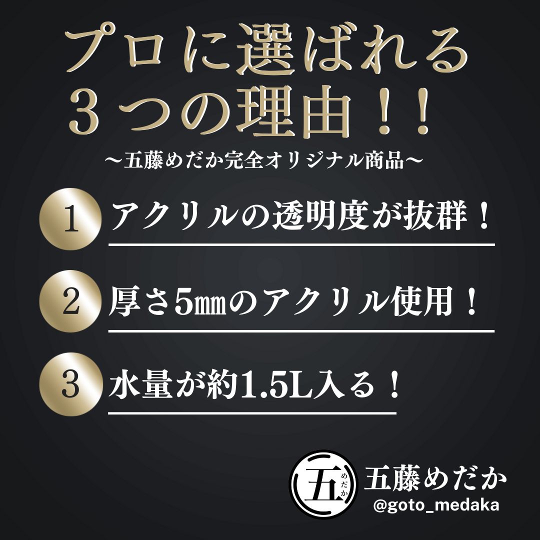 五藤めだか】展示販売AB品(グレー) メダカ用 ケース 撮影 横見 - メルカリ
