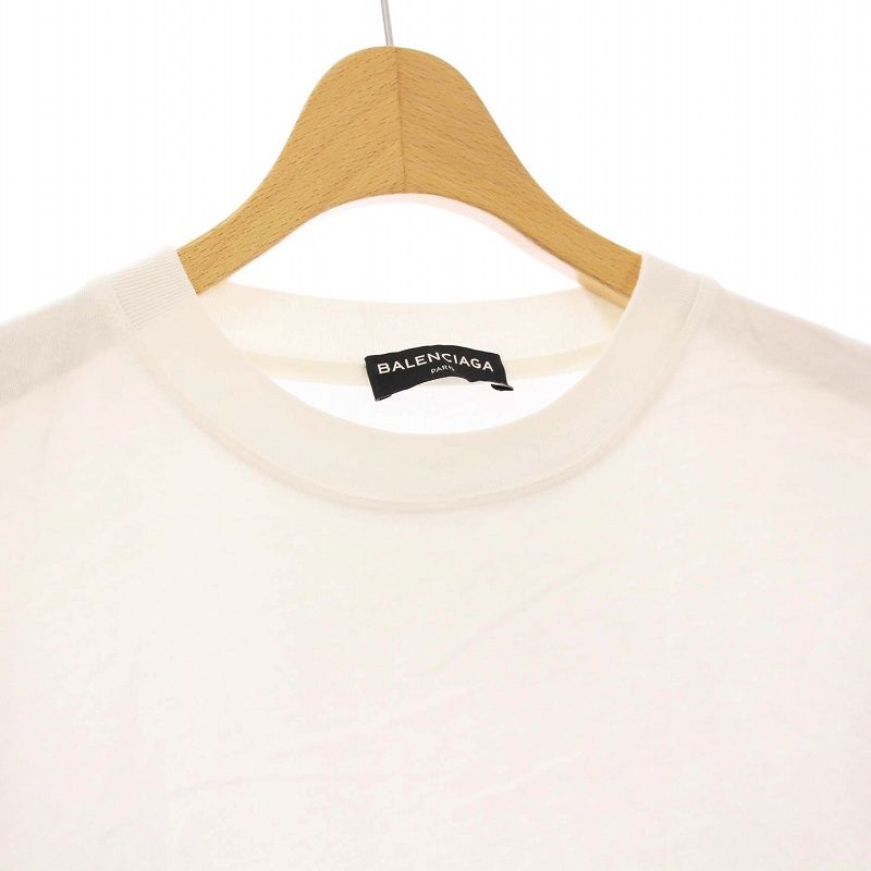 BALENCIAGA バレンシアガ Tシャツ・カットソー 白 2008825M0111 バレンシアガ BALENCIAGA Tシャツ カットソー 半袖 バックロゴ S