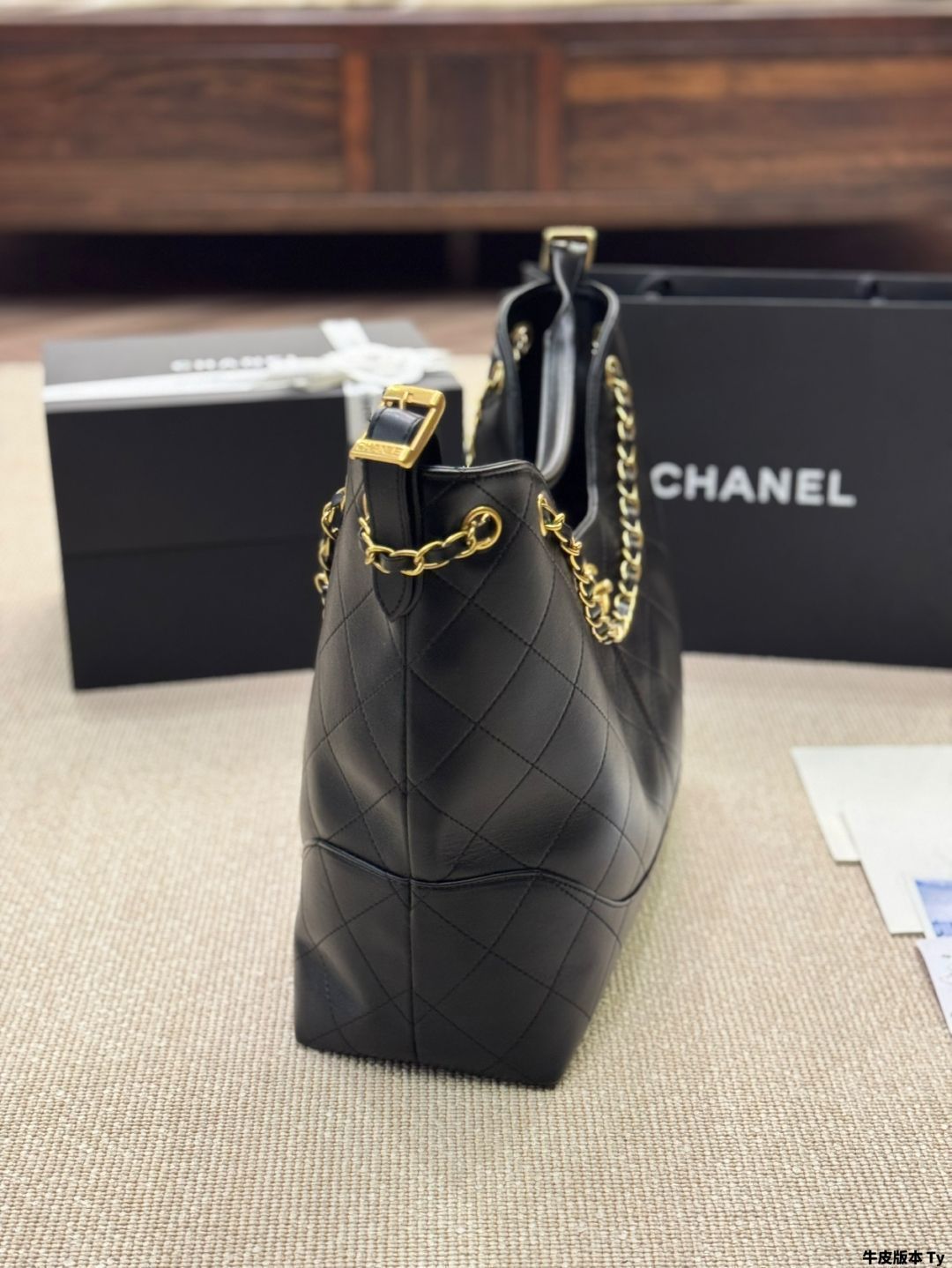 今日特価】Vintage Chanel 25p 菱格菜籃子ショッピングバッグ