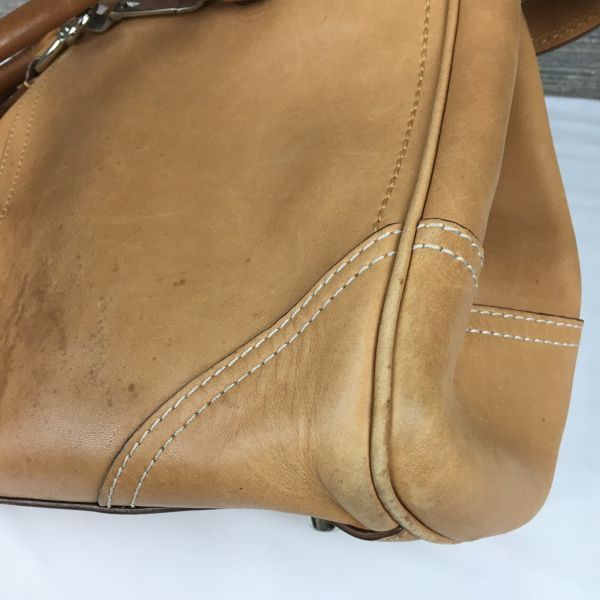 COACH/コーチ レザー ハンド/トートバッグ 茶 タッセル付き 管NO.B23-3 
