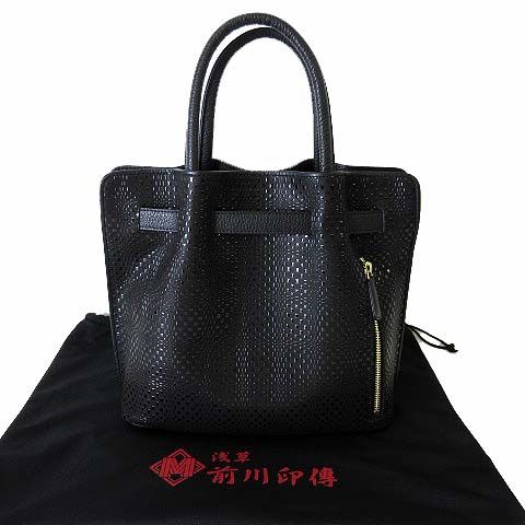 【美品】 前川印傳　トートバッグ　ハンドバッグ　手提げ 美品】 前川印傳 トートバッグ ハンドバッグ 手提げ - メルカリ