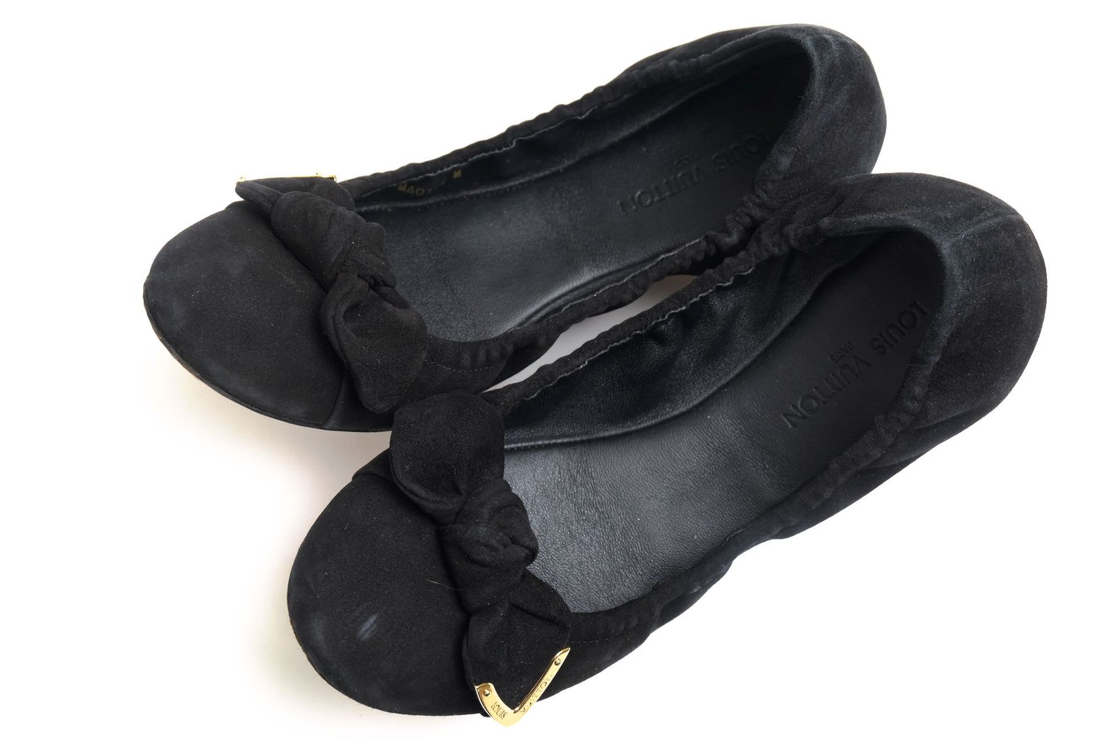 ヴィトン／Louis Vuitton パンプス シューズ 靴 レディース 女性 女性用スエード スウェード レザー 革 本革 ブラック 黒  バレエシューズ - メルカリ