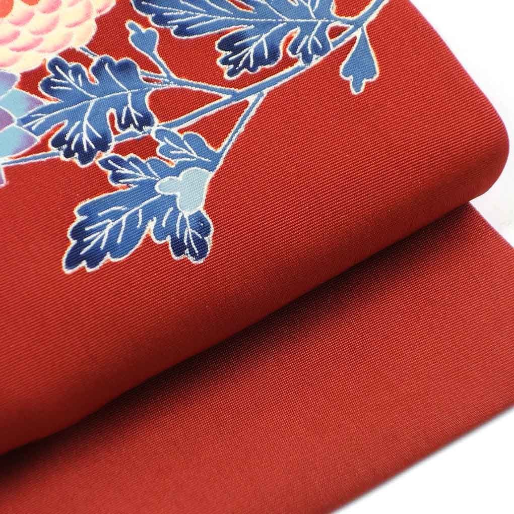正絹 お太鼓柄 九寸名古屋帯 5507］名古屋帯 美品 草花文様 刺繍