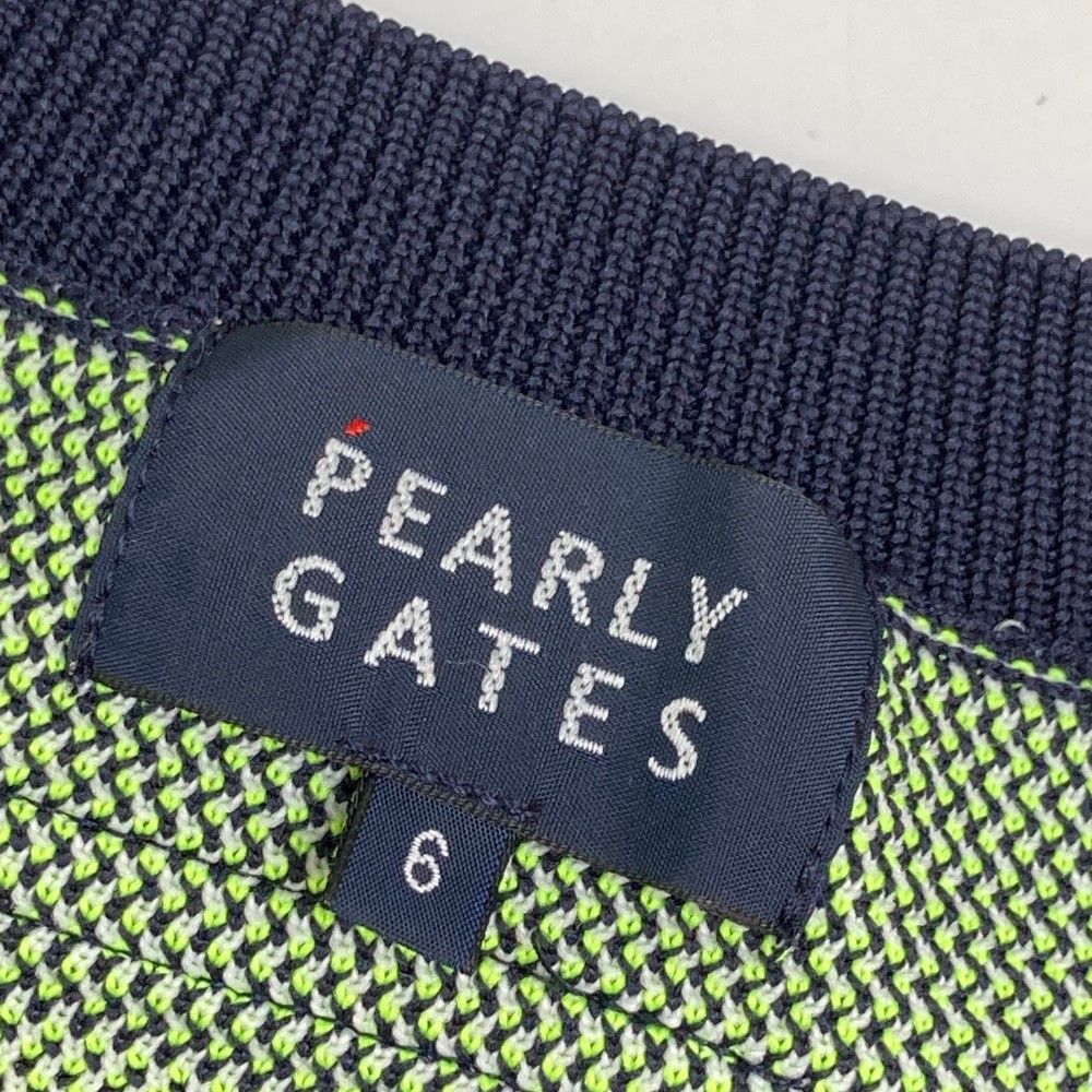 サイズ：6 PEARLY GATES パーリーゲイツ  ニットセーター ボーダー柄 カーキ系 [240101443072] ゴルフウェア メンズ ストスト サイズ：6 PEARLY GATES パーリーゲイツ ニットセーター