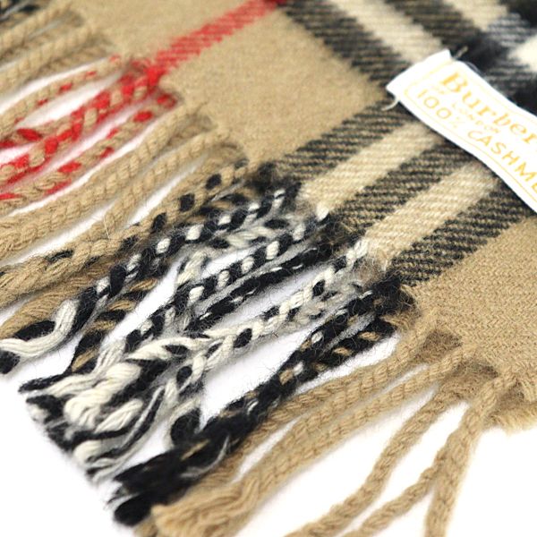 美品　バーバリー　マフラー　ラムズウール　ノバチェック　ベージュ バーバリーロンドン ノバチェック マフラー ラムウール 100% ベージュ