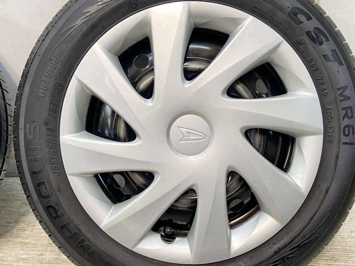 155/65R14 MARQUIS CST MR61 ダイハツ純正 14x4.5 100-4穴 中古タイヤ 