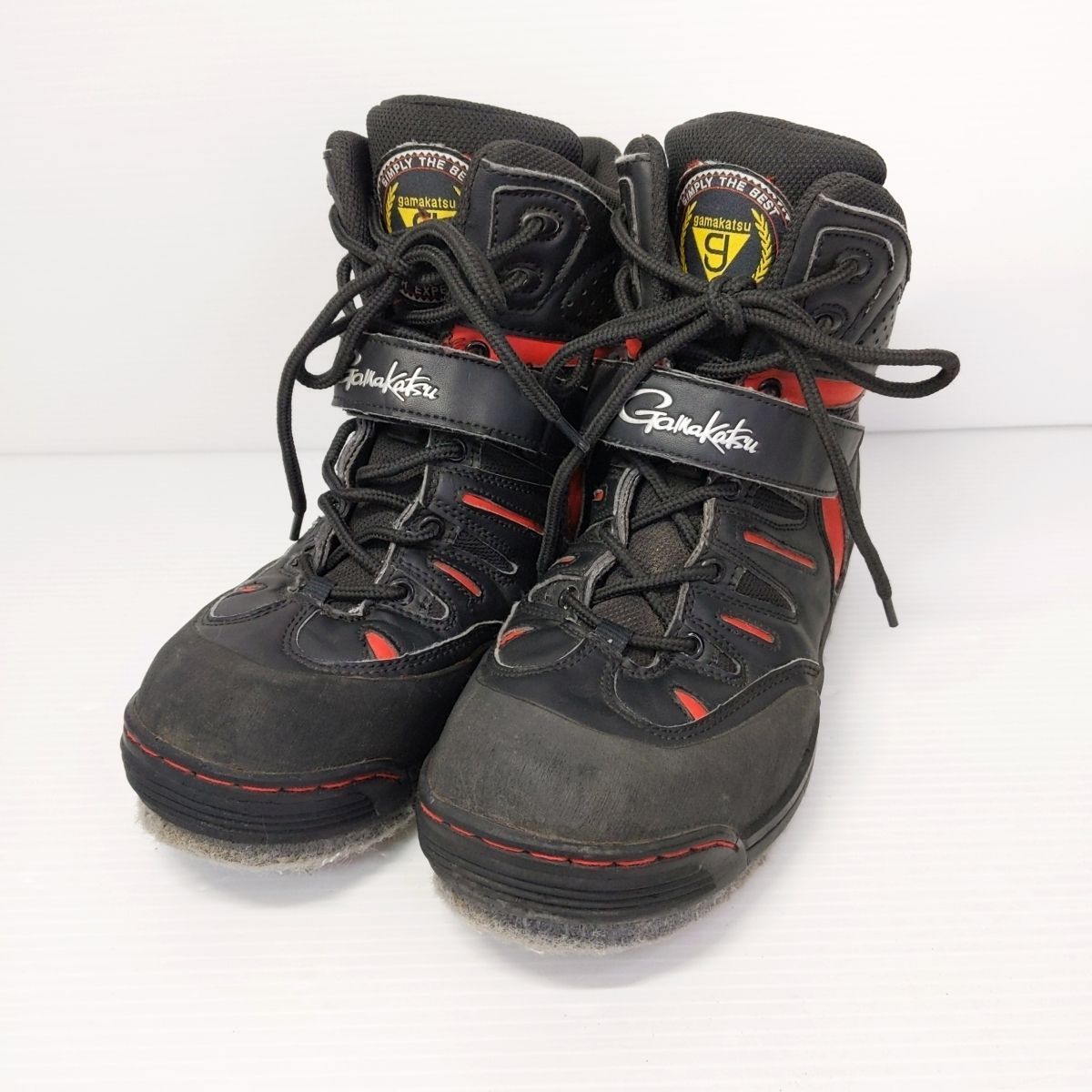 中古品】がまかつ フェルトスパイクシューズ(パワータイプ/ヒモ式) L
