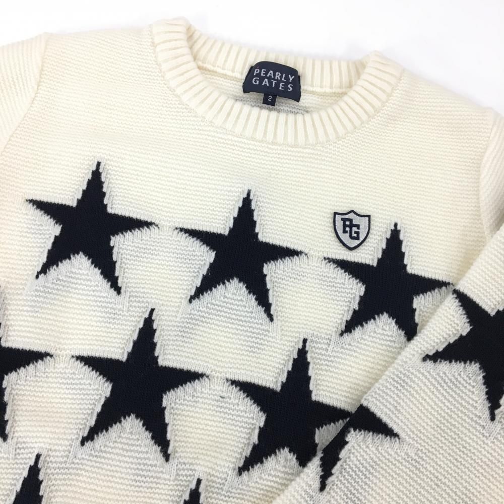 パーリーゲイツ 星柄ネイビーセーター PEARLY GATES パーリーゲイツ セーター グレー×ネイビー 星柄