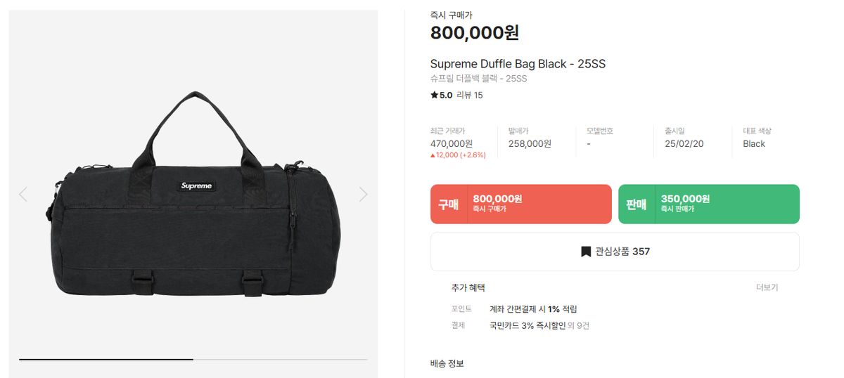 シュプリーム ダッフルバッグ 25SS