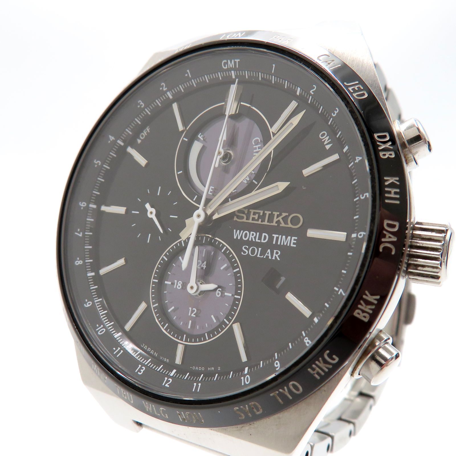 SEIKO セイコー WORLD TIME ワールドタイム V195-0AE0 メンズ