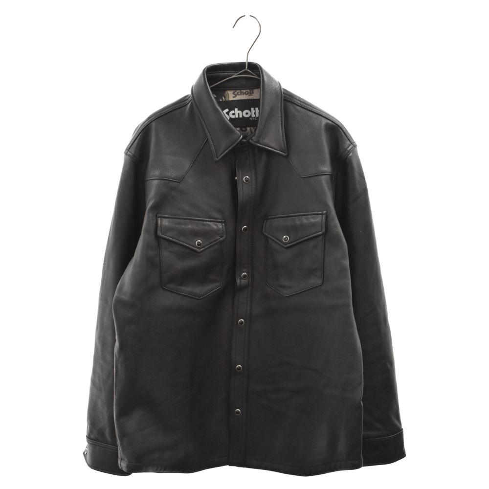 SCHOTT (ショット) LAMB LEATHER WESTERN SHIRT ラムレザー