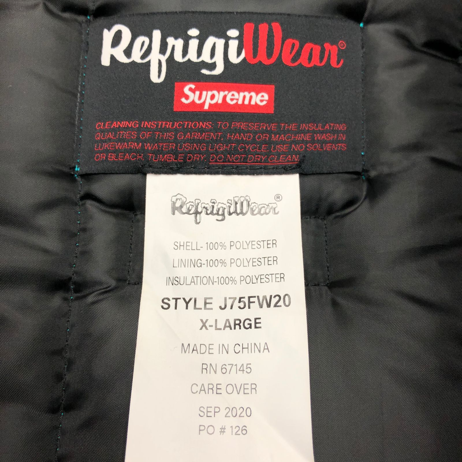Supreme シュプリーム RefrigiWear リフレッジウェア 20AW