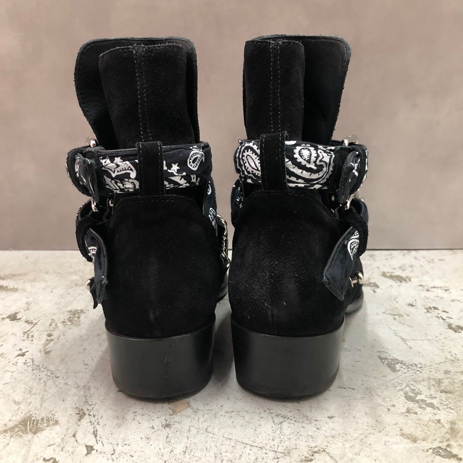 AMIRI Bandana Buckle Boot MFB005-001 バンダナ スエードボディ ブーツ アミリ 42 67673A1 - メルカリ