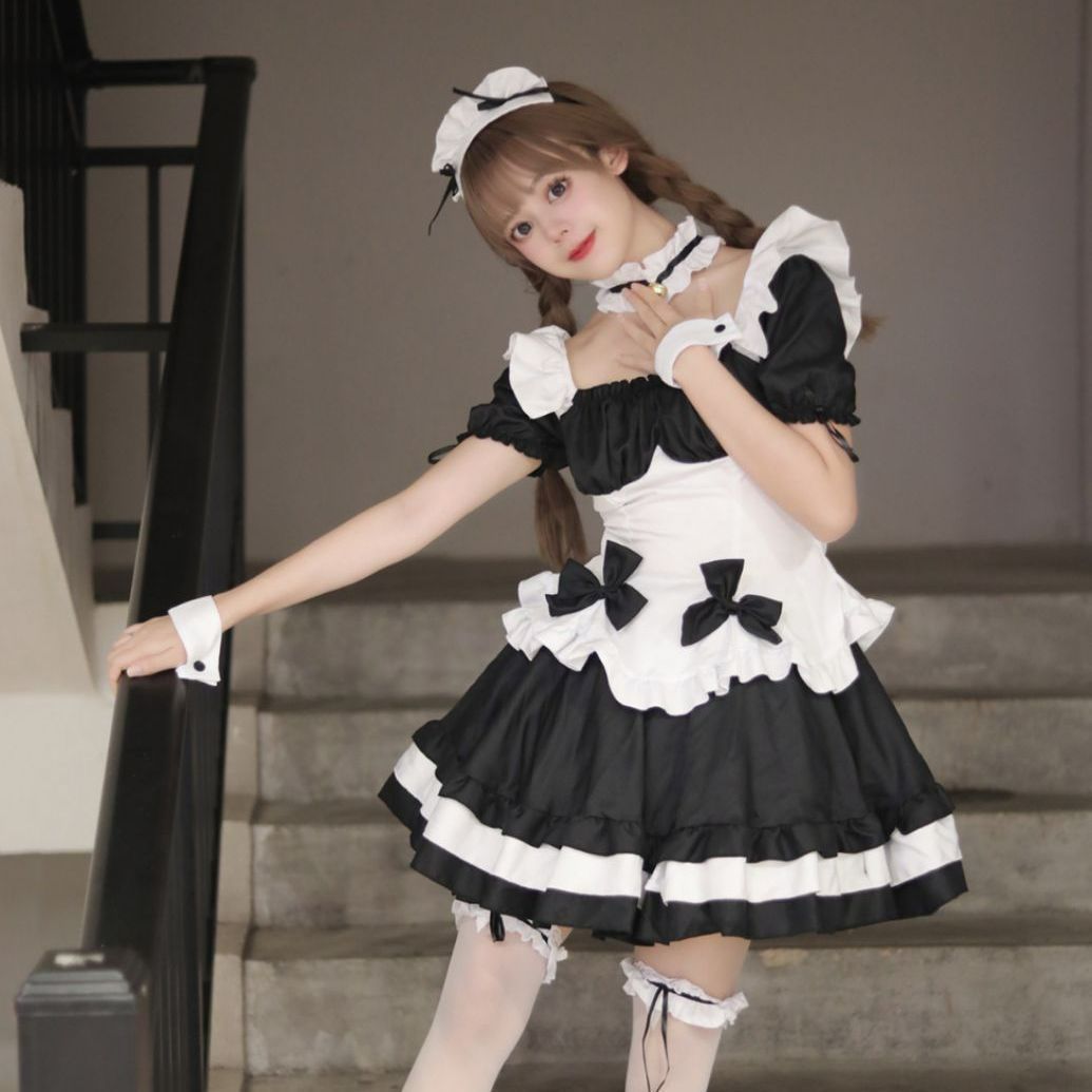 メイド服 メイドコスプレ ロリータ コンカフェ ハロウィン メイド仮装 メイドコスチューム メイド レディース メンズ 女装 半袖 ショート丈  可愛いメイド 萌え メイドカフェ 喫茶店 イベント パーティー 学園祭 撮影 文化祭 ハロウィン luolita05 - メルカリ