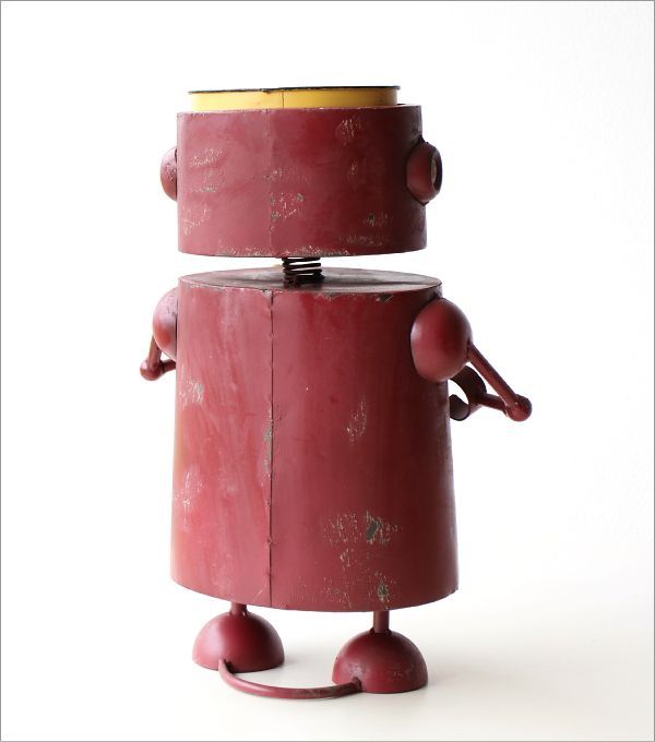 ブリキロボのフラワーポット