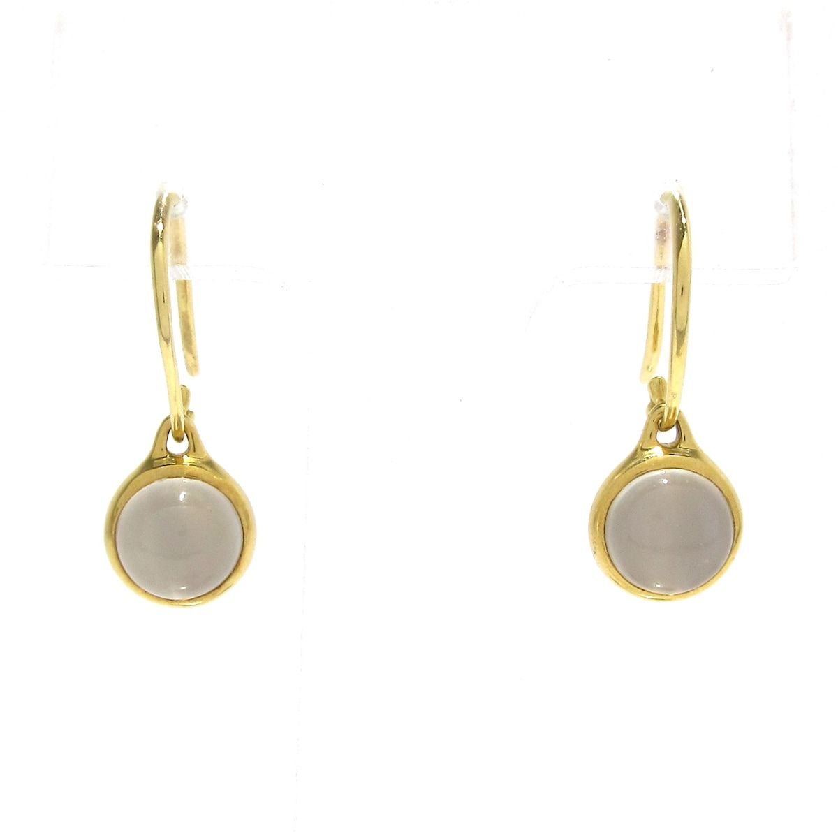 4℃ ヨンドシー ピアス - K18YG×白 総重量 3.3g