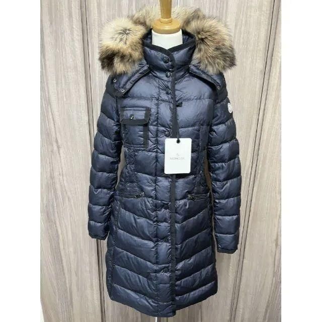 ☆未使用☆MONCLER Hermifur ダウンジャケット ラクーンファー ネイビー色 - メルカリ