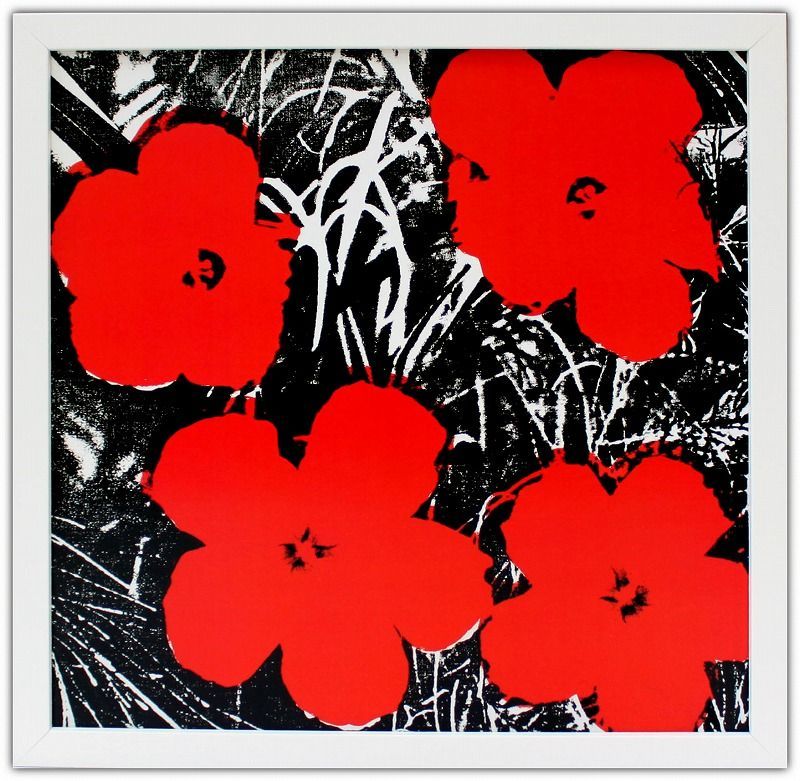 アンディ ウォーホル「フラワーズ，1964(レッド)」展示用フック付